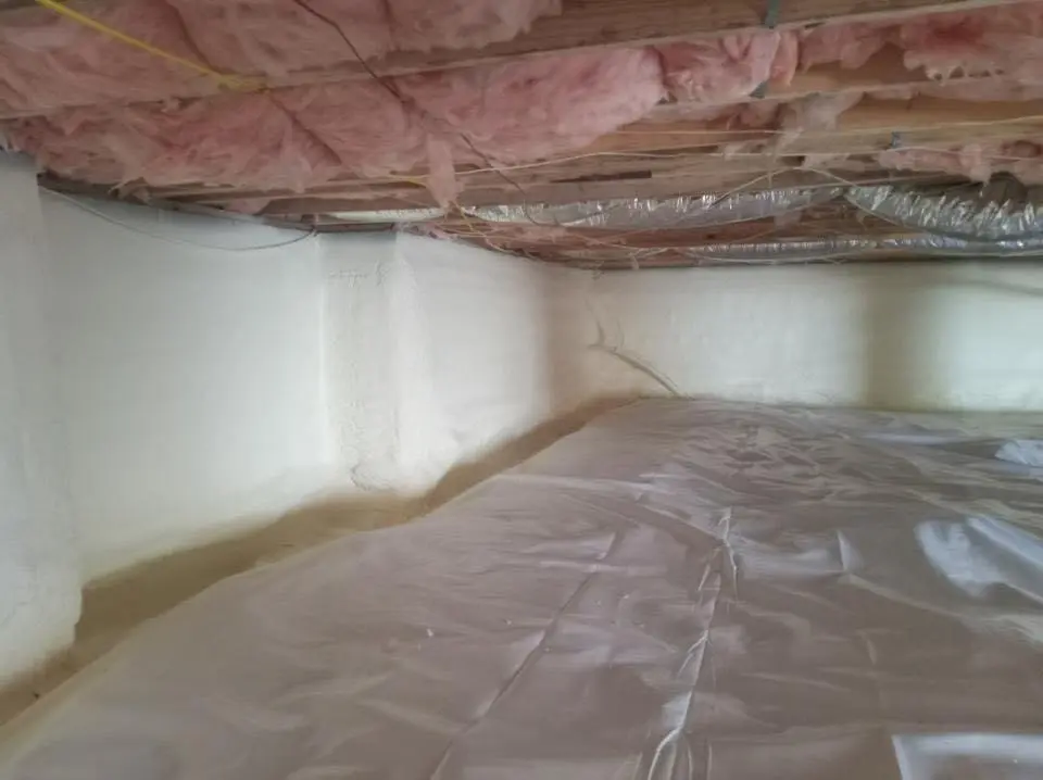 Crawl space encapsulation with closed-cell spray foam for Spray Foam Roofing in Colonial Heights